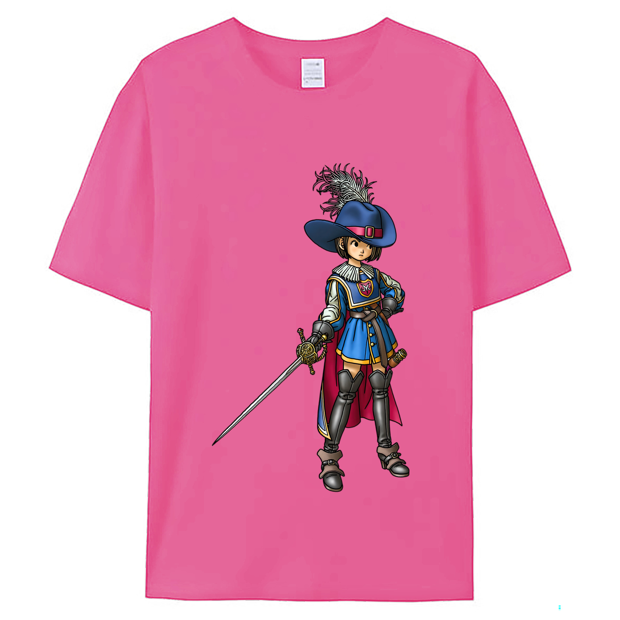 （画像用） ドラゴンクエスト Doragon Kuesuto Dragon Quest レディースカジュアルプリントTシャツ（綿100％）